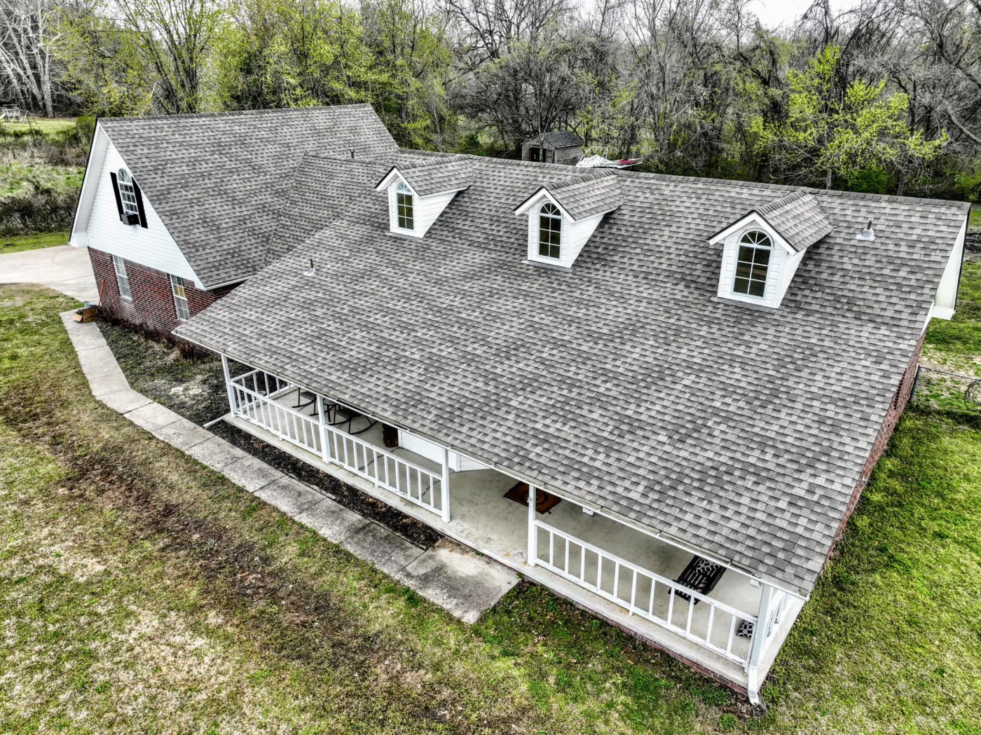 A roofing project completed in the Tulsa area by GoldenRite Roofing
